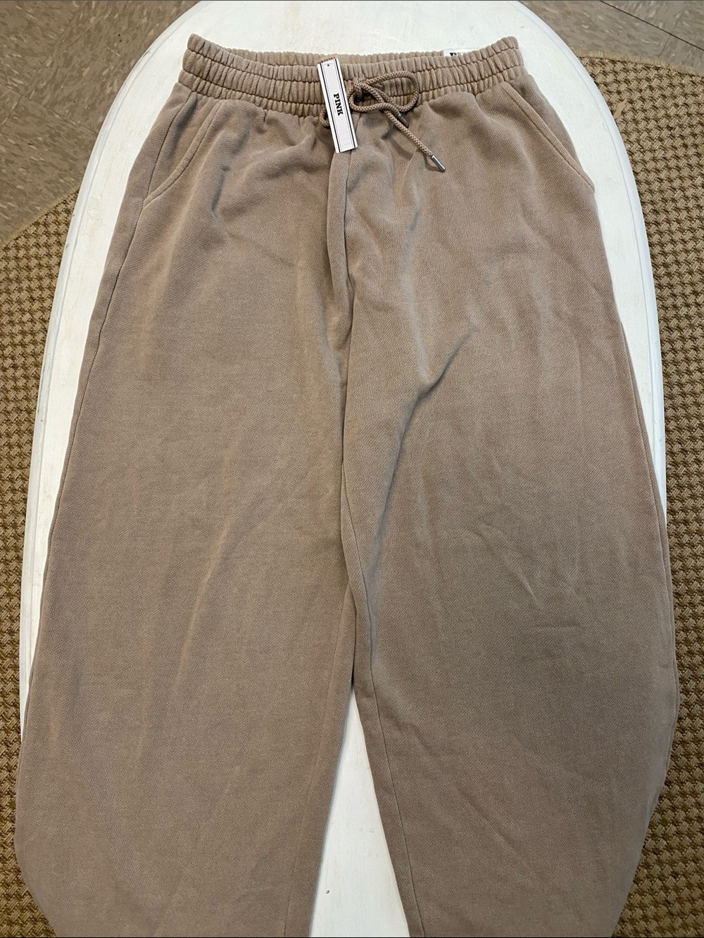 PINK Victoria's Secret Women’s Drawstring Sweatpants - Taupe
